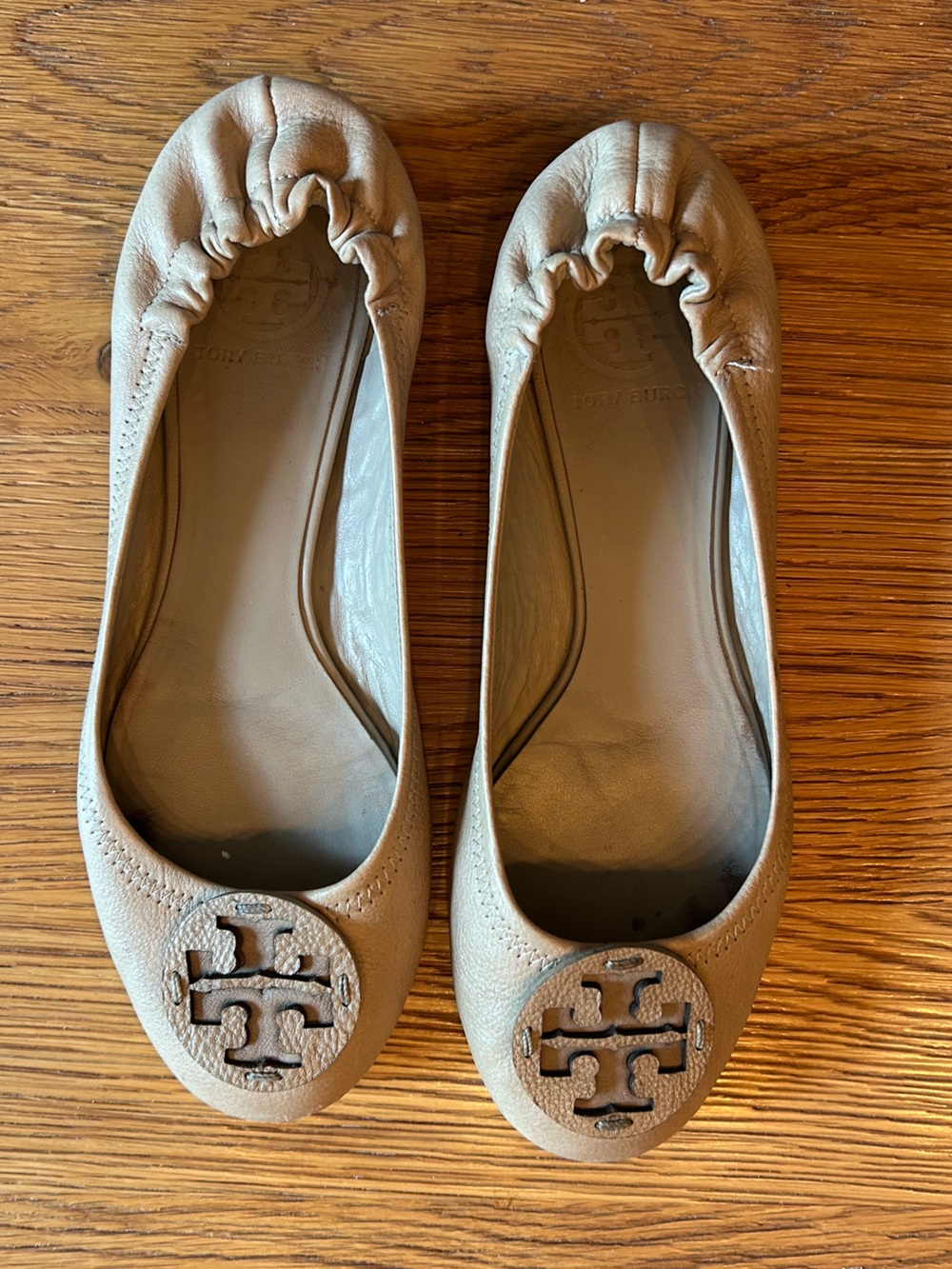 TORY BIRCH Reva Cream Flats Sz8